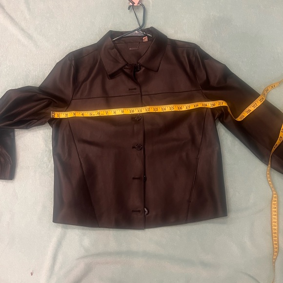 Chico's Black Leather Jacket size 12 - Picture 16 of 16